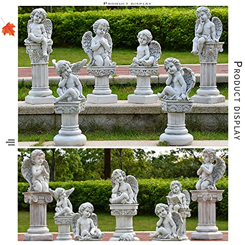 Décoration Statue Colonnes Romaines d'Ange de Jardin Intérieur Extérieur