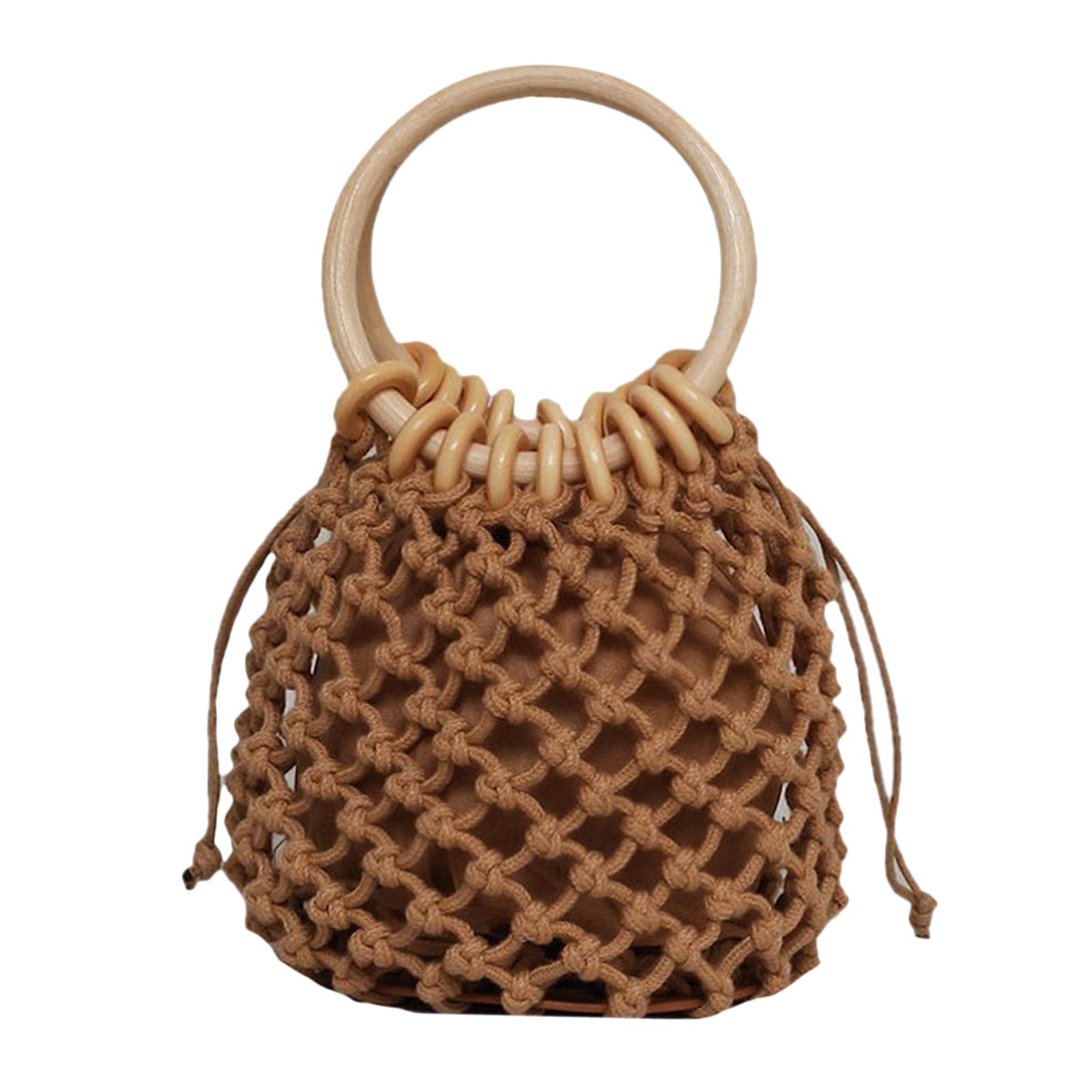 ™ Handcrafted Mini Girls Woven Basket Woven Tote Spring Travel Handbag Brown | Womens Handbags & Bags-image-21