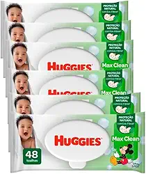 Kit Lenço Umedecido Huggies Max Clean - 288 Unidades
