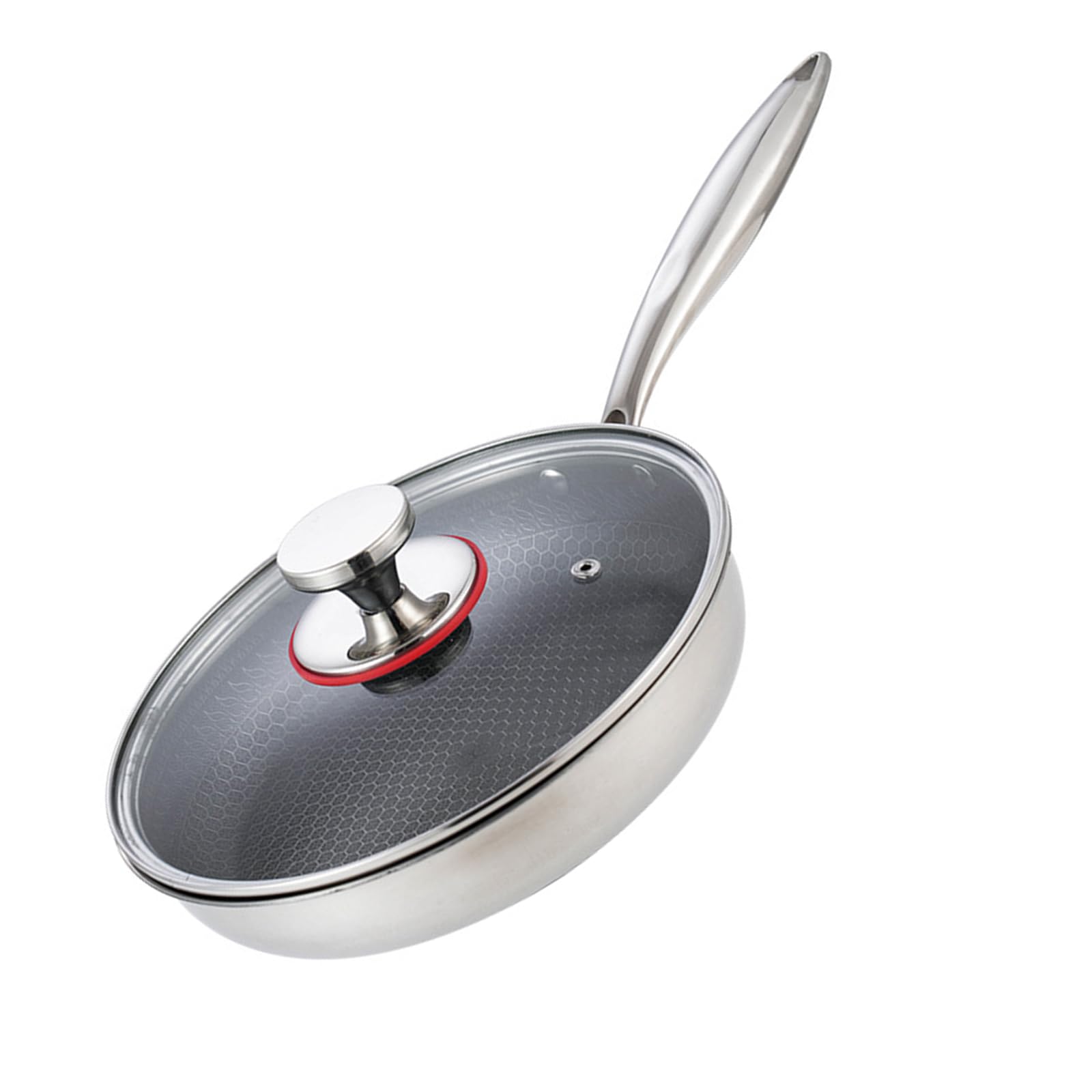 Buxuaaaa Nonstick 304 Untarnished Extent Cell Bottom Plan Suit Cooking Consistent All Stovetops Simple Permanent Fit Cookware Untarnished