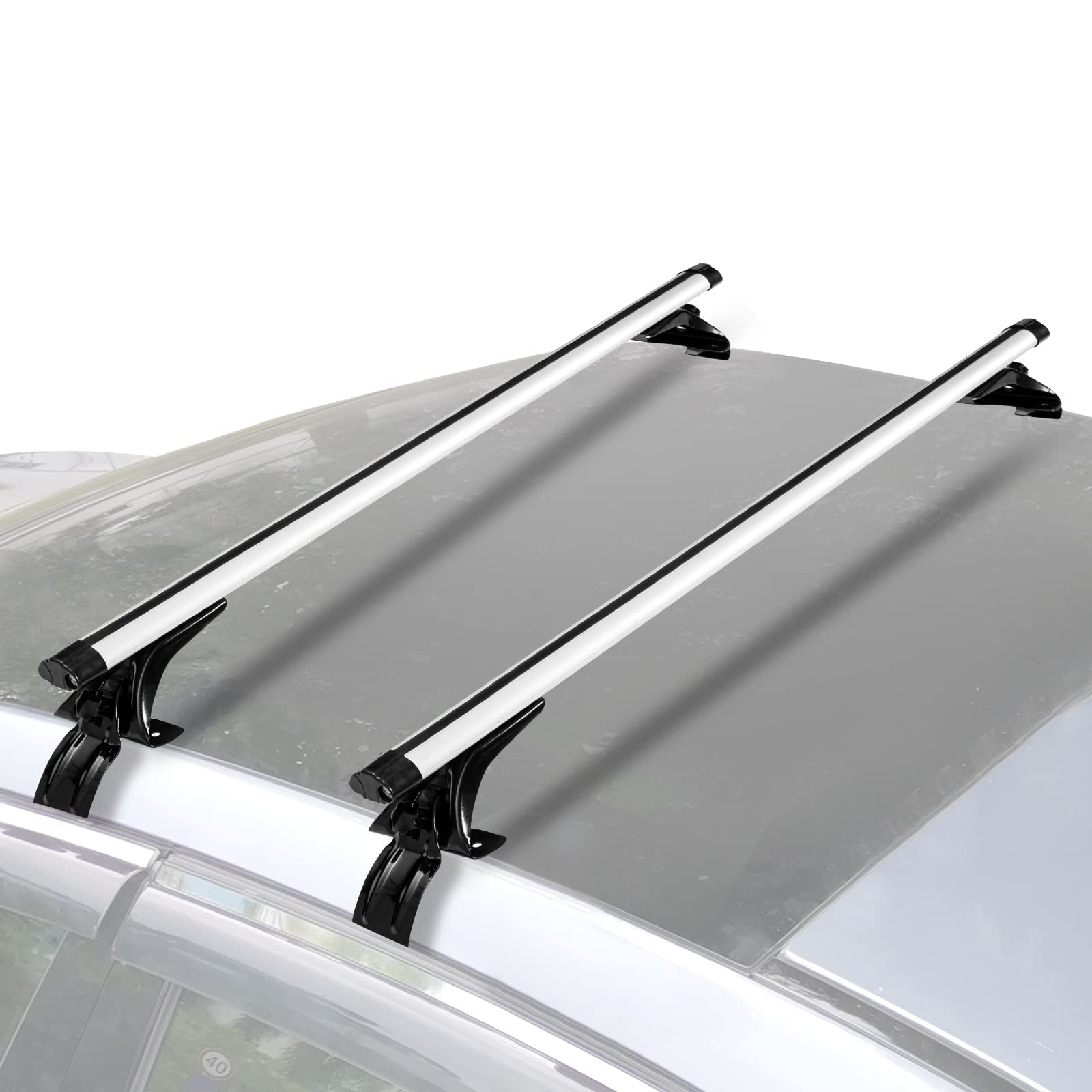 Photo 1 of YHAAVALE 50" Universal Rooftop Crossbars,Adjustable Locking Luggage Crossbars Compatible for Car Pickups Without Any Types of Side Rails