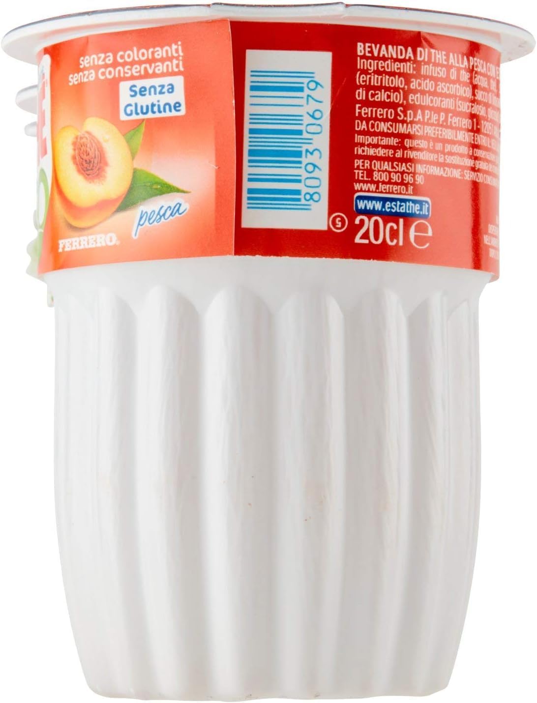 Italian Gourmet bundle für Pfirsich-Eistee Zero Zucker 72 x 200 ml Becher – erfrischender Pfirsichtee ohne Zuckerzusatz + Italian Gourmet polpa