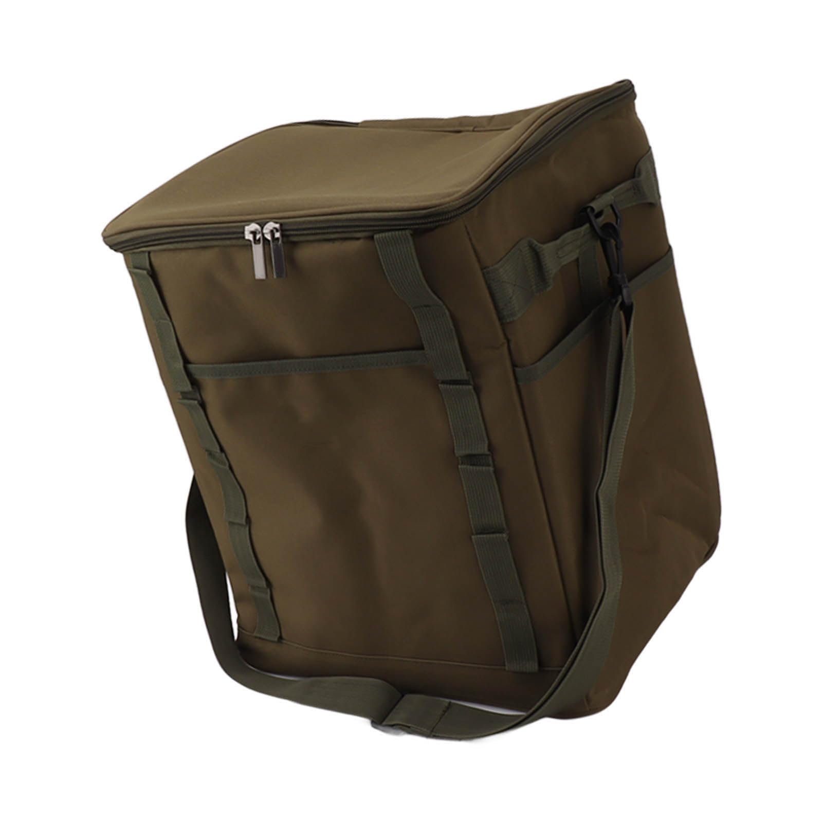 Cocoarm Borsa Termica per Alimenti da Campeggio, Borsa Termica Portatile Oxford 600D 35 X 30 X 39 Cm con Esterno Impermeabile, 3 Tasche Laterali, Design Pieghevole per Campeggio, Picnic, Barbecue,