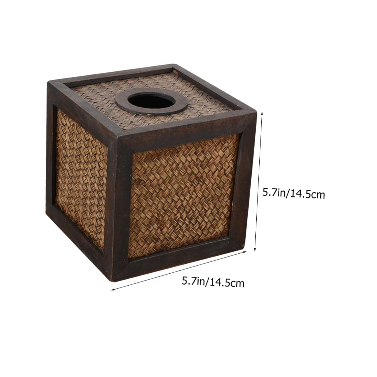 ULTECHNOVO Tissue Box Aus Handgewebtem Rattan Quadratischer Dekorativer Taschentuchhalter Für Bad Büro Und Wohnräume Stilvoller Aufbewahrungskorb Für Papiertücher Und Kleine Gegenstände