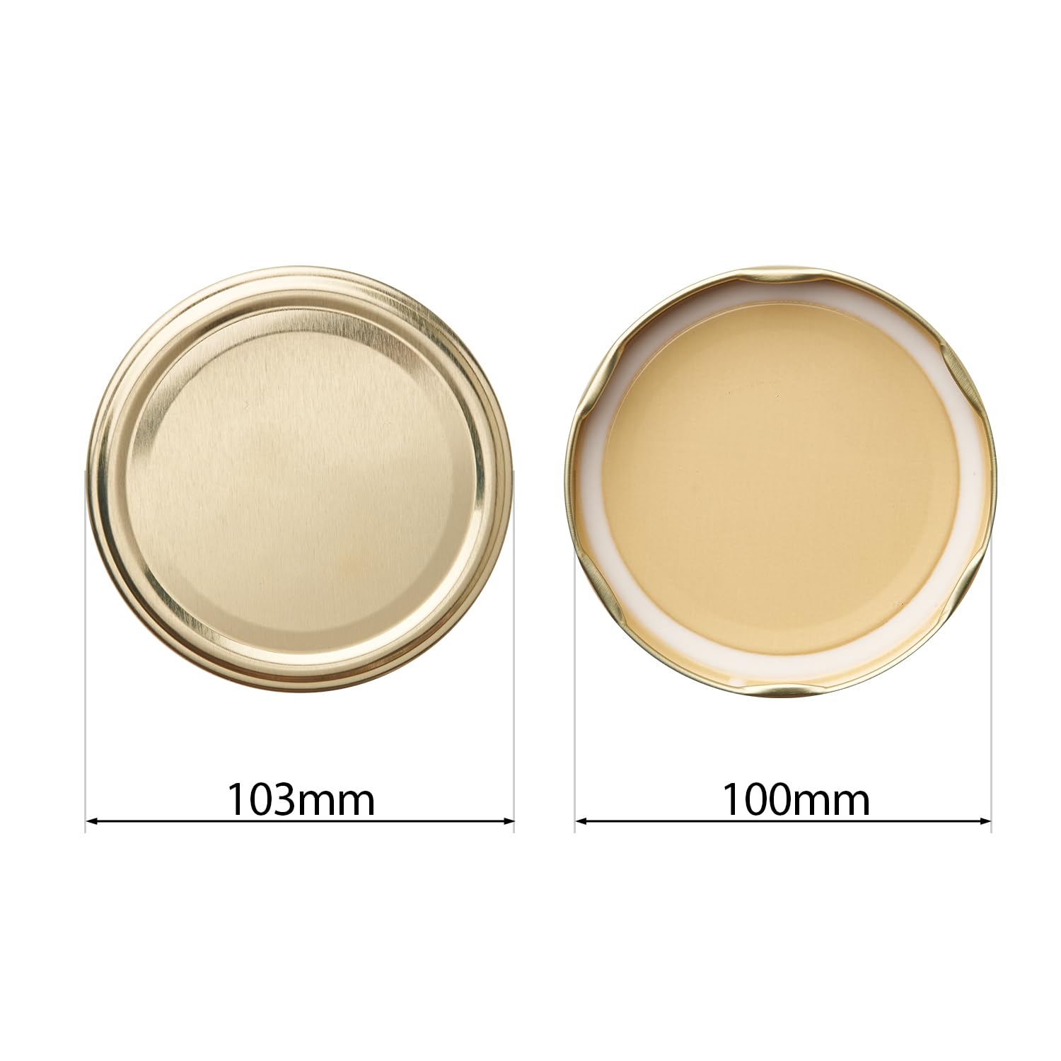 Coperchio per bicchieri da 100 mm, tappo a vite, coperchio Twist-Off (bianco, 50 pezzi)