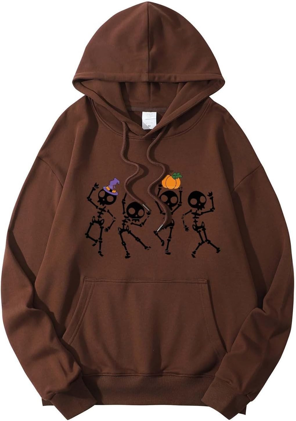 Halloween Hoodies for Women Black Cat Graphic Drawstring Sweatshirts Oversized Relaxed Fit Pocket Pullover