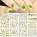 MWOOT 12 Fogli Girasole Adesivi Unghie Decalcomanie,Nail Art Water Transfer Stickers,Adesivi per Unghie Trasferimento d'acqua Decalcomanie Kit per Decorazione Nail Art