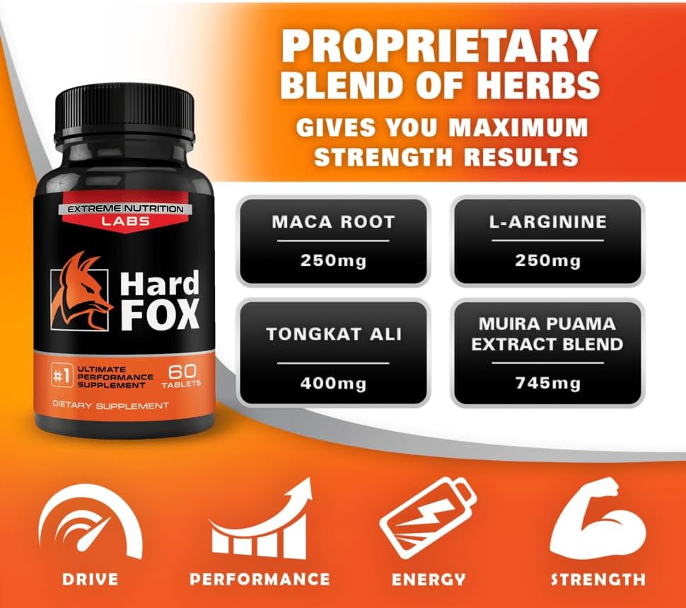 Miniatura 4 de Hard Fox  # 1 Ultimate Performance  Tamaño añadido de 3 pulgadas en 60 días  Pastillas de ampliación para hombres  Super Drive, fuerza, tamaño,