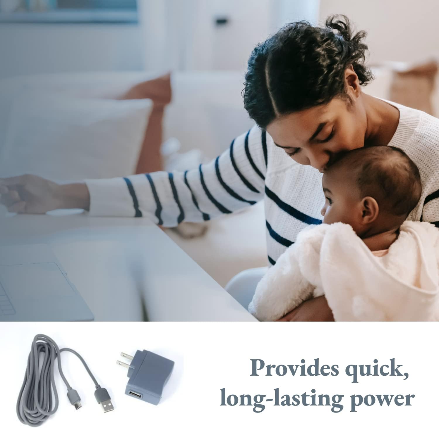 Ameda MYA Joy Plus Breast Pump Power Adapter and USB-C Cord, North America (US), Baby Essentials, Breastfeeding Supplies