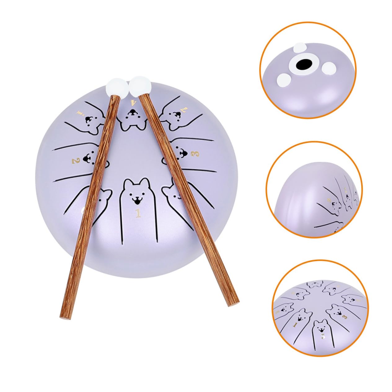 Alasum Tongue Drum Inossidabile Strumento Di Percussione Per Meditazione Pratica e Yoga Per Musicisti Di Tutti Design Unico Per Esperienza Musicale Coinvolgente