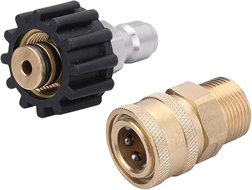 Miniatura 1 de Juego de adaptadores de arandela a presión CREEXEON, kit de conexión rápida, métrico M22 0.591in hembra giratorio a M22 macho