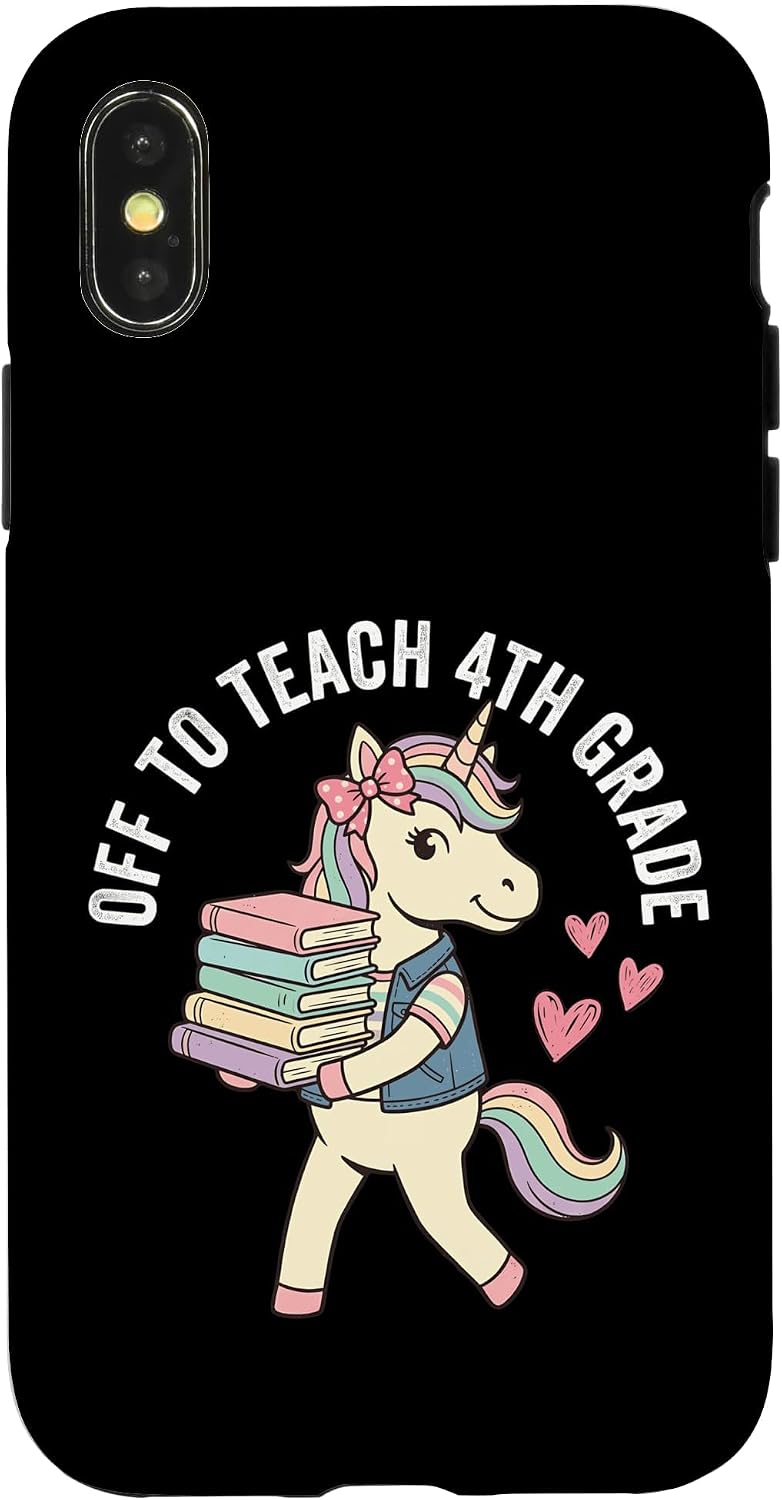 Off to Teach 4th Grade Teacher Funny Back to School Case for iPhone 11 image 5