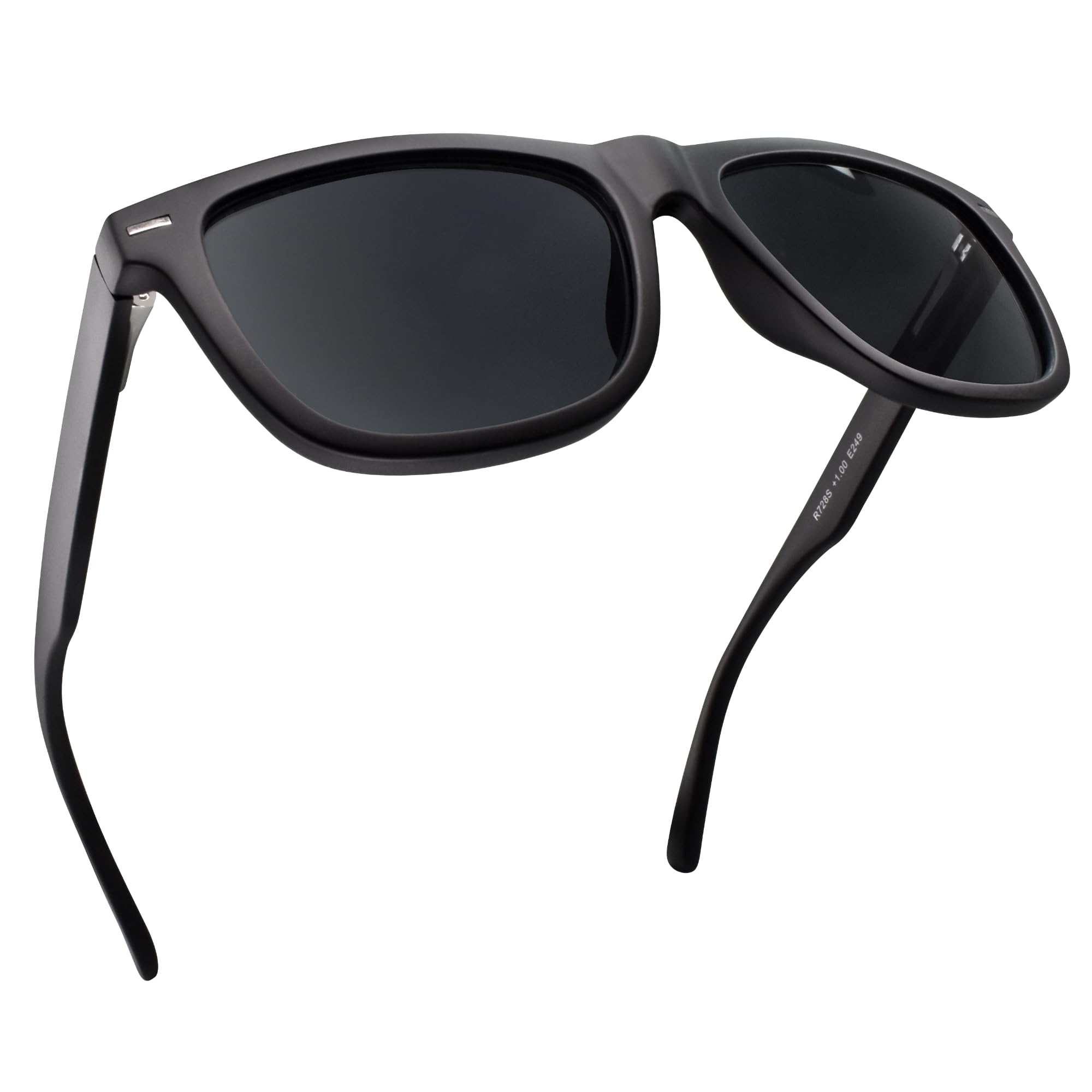 Black Sturdy Frame Reader Sunglasses Men with Stylish Look & High Vision - Large Sunglasses with Readers Built In - Flexible for all Face Shapes Reading Sunglasses for Men - Sunglass Readers 1.5