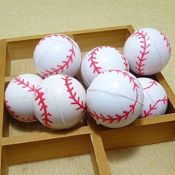 野球ゴムボール 製造ミス Amazon | 訳ありスーパーボール 野球ボール（印字ミス） 7個