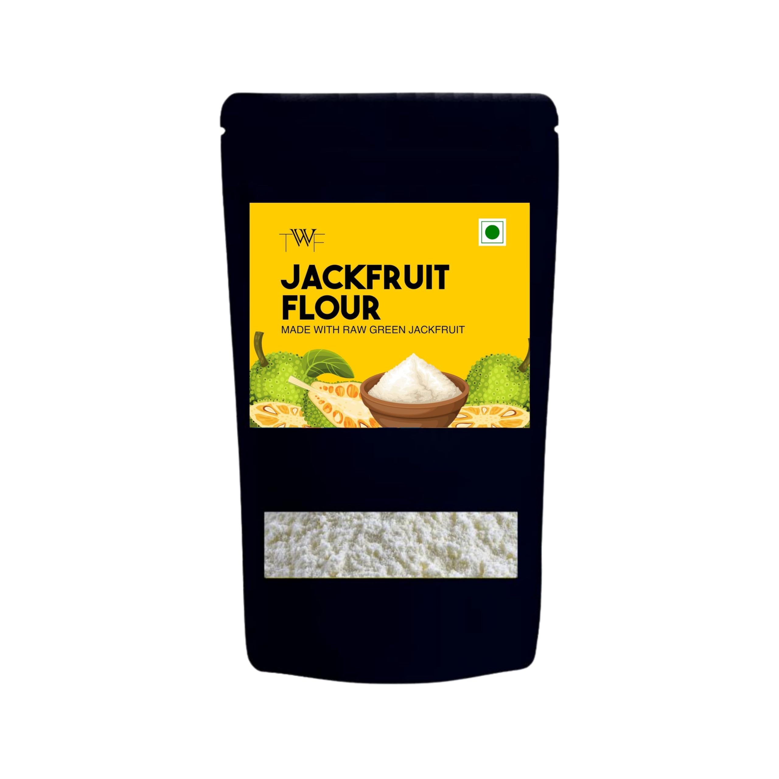 TWF Raw Jackfruit Flour | 200g | 100% Naturally Processed Kathal Atta | Fine Ground | Helps Control Blood Sugar | Gluten-Free | Zero Bitterness | No Preservatives