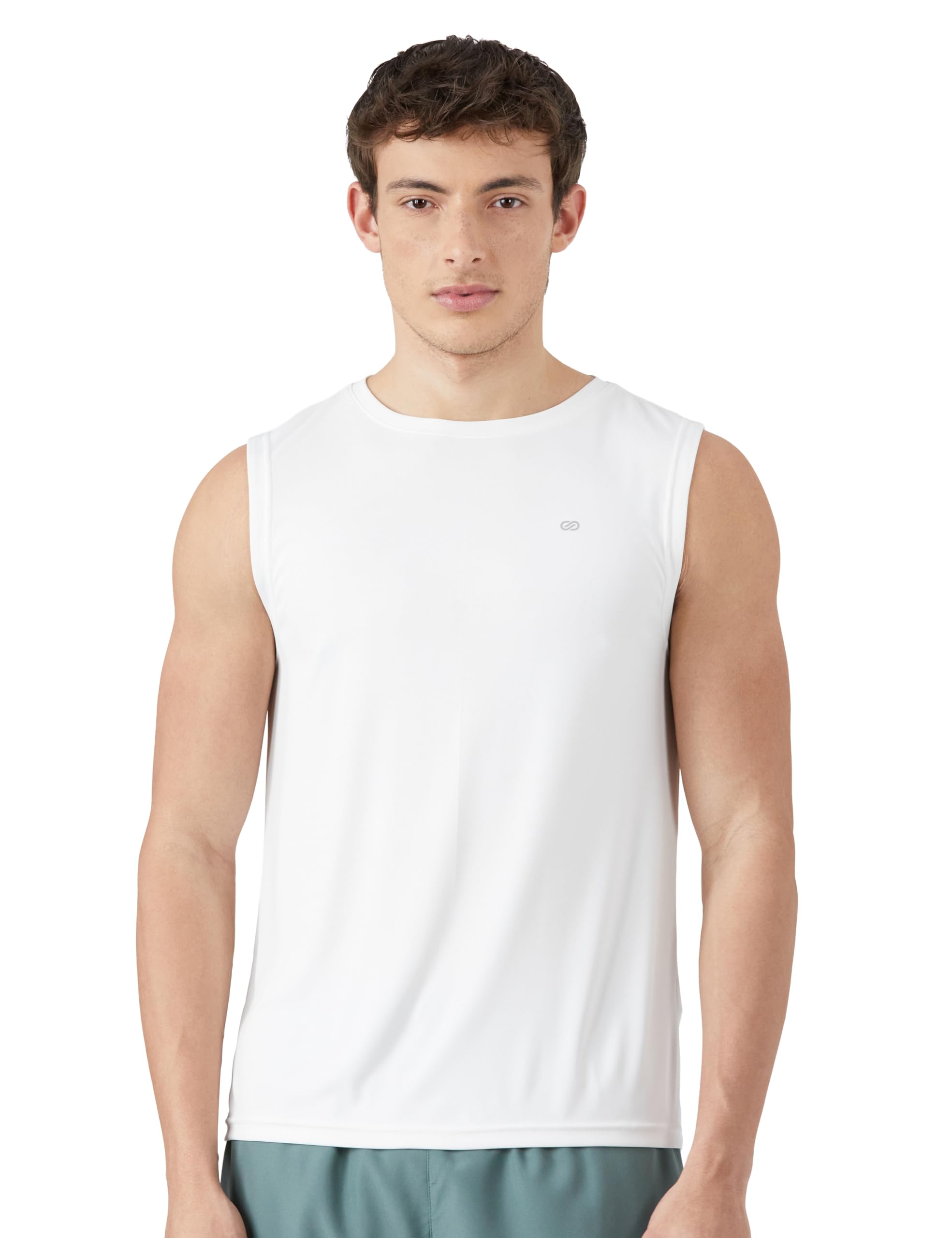 Men's Color Block Active Regular Fit Sports T-Shirt | Round Neck | Sleeveless (Available in Plus Sizes)