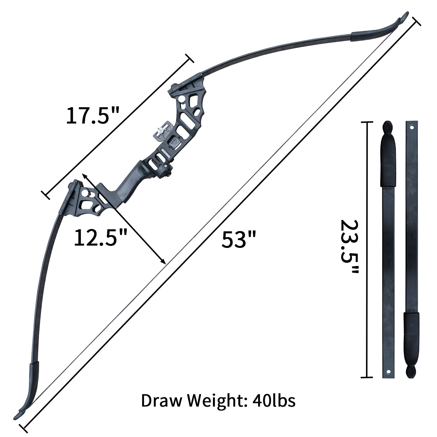 BoardX Recurve Bow Split Type Composite Aluminum Bow Outdoor Archery