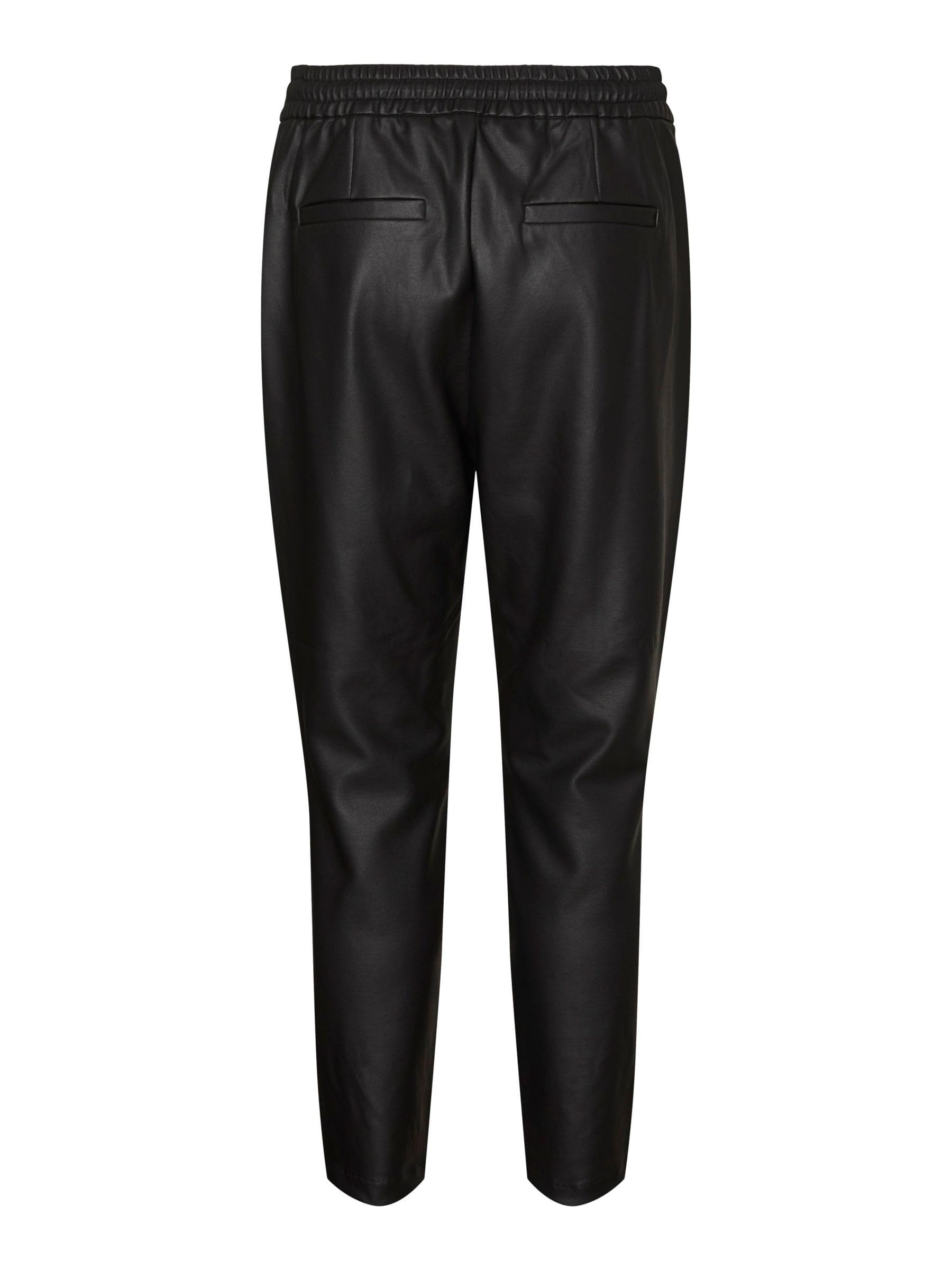 VERO MODA Pantalon en Simili-Cuir VMEVA Taille Moyenne Pantalons