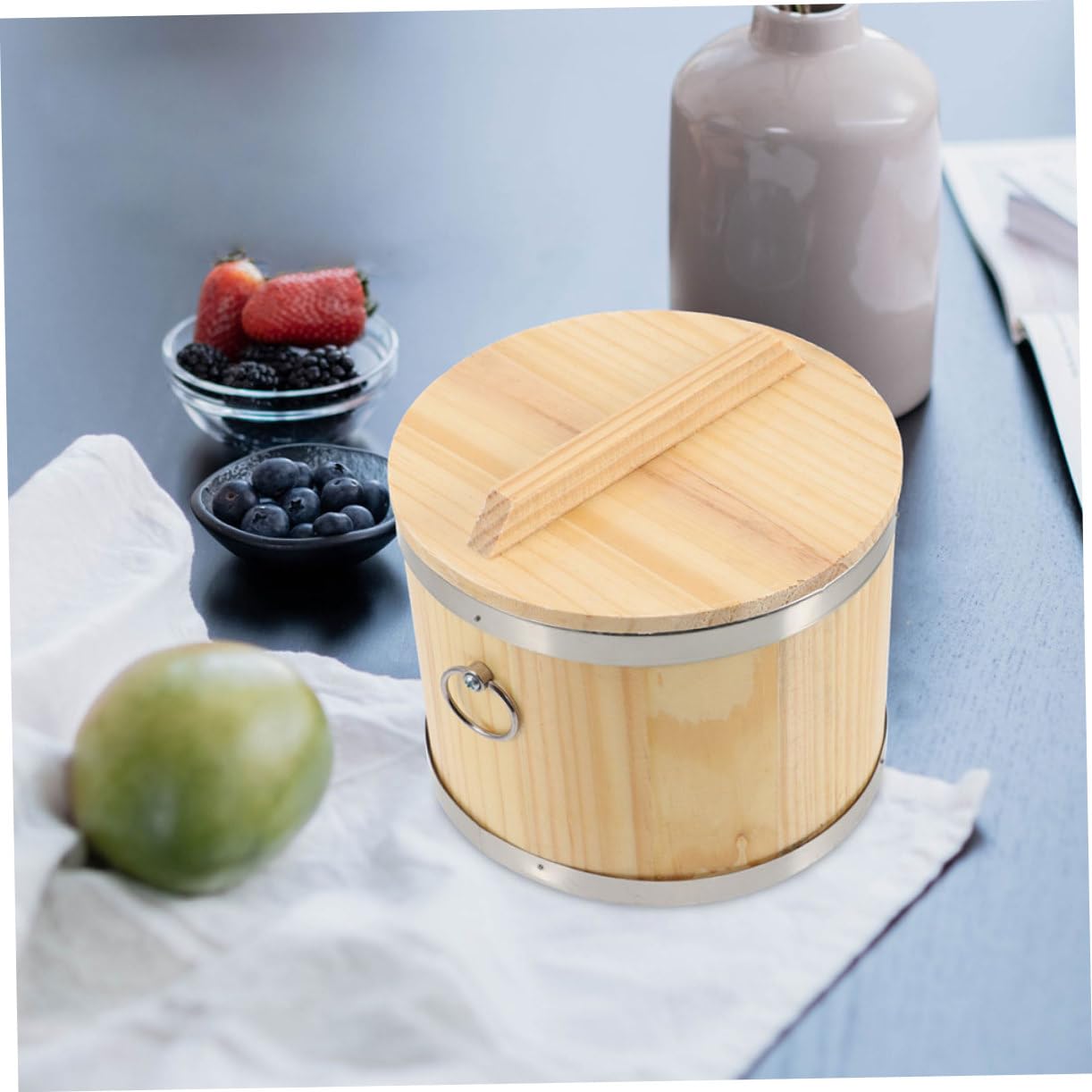 無水蒸し器 木製蓋付き 無水蒸し器 木製蓋付き