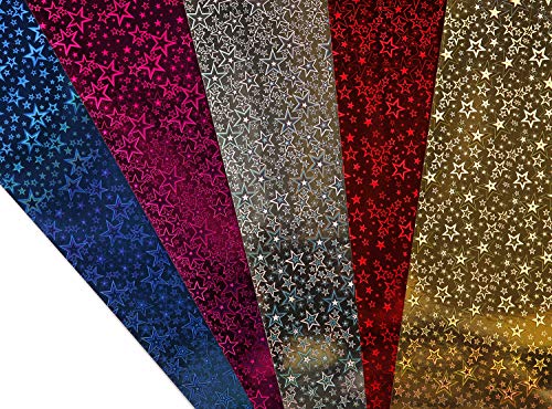 Clairefontaine 354696C, Pack of 10 sheets of holographic cardboard 50x35 cm 230g, assorted colours, Arts and Crafts, Creative