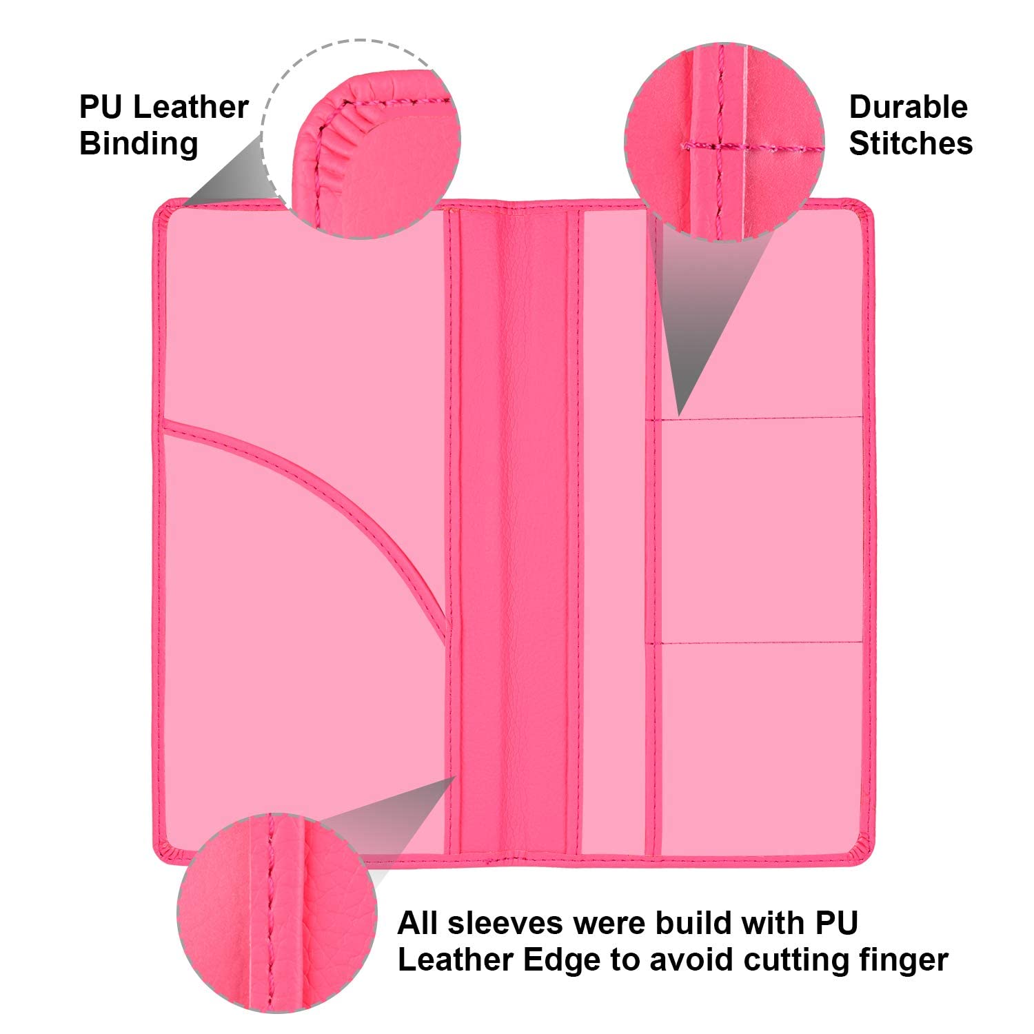 Cacturism Car Registration and Insurance Holder Car Accessories Vehicle Glove Box Car Organizer Women Car Accessories with Magnetic — view 4