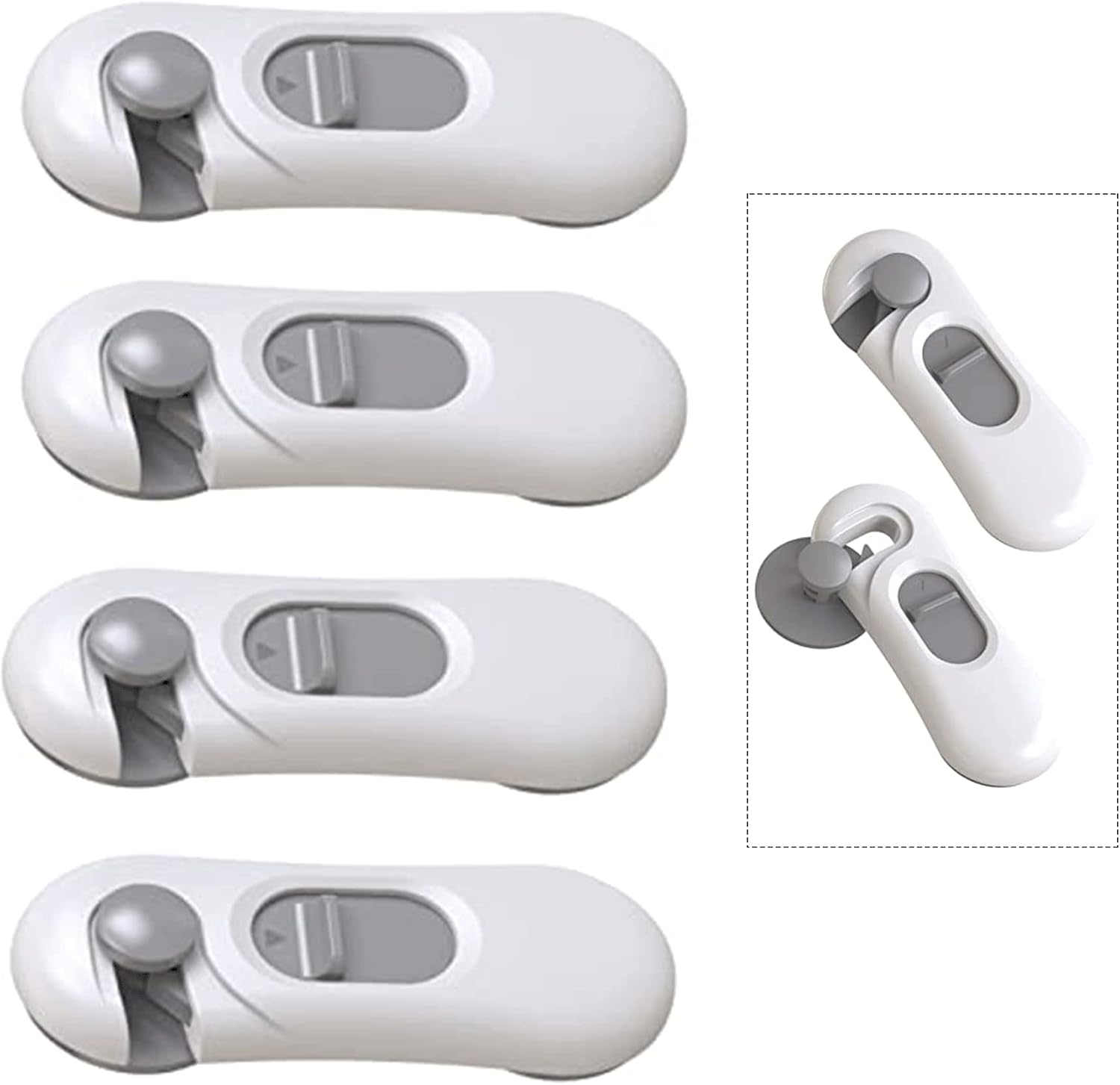 4 PCS Cupboard Locks for Children,Child Locks for Kitchen Cupboards
