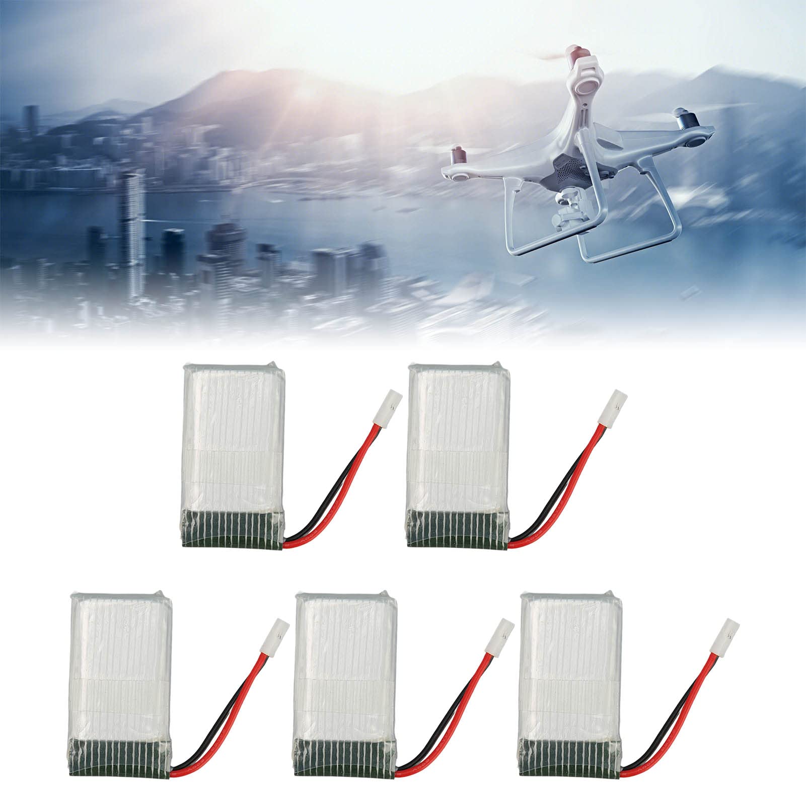 5PCS RC Drone Battery, 802540 800mAh RC Drone Battery Accesorio para SYMA X5C X5C-1 X5 X5SC X5SW M68 K60 HQ-905 CX30 RC Quadcopter.