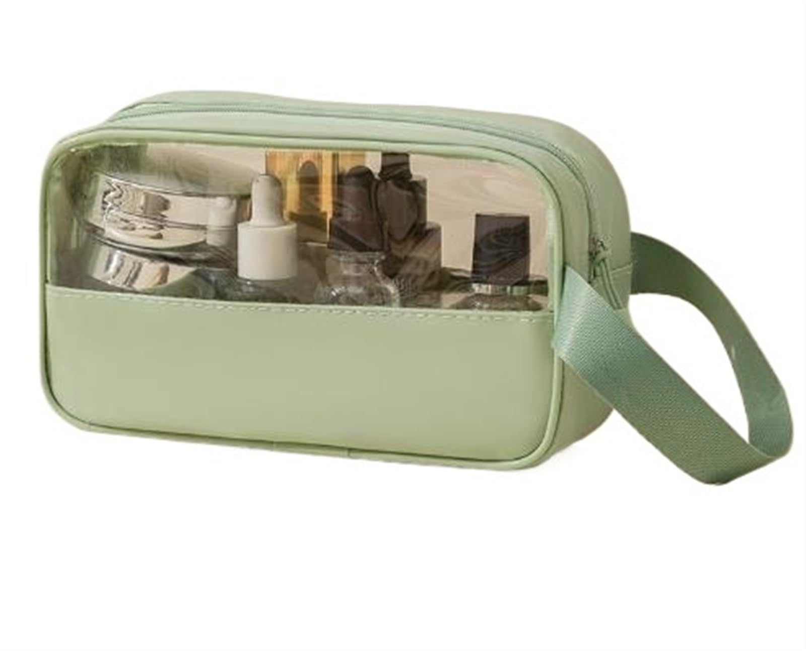 Trousses De Toilette Trousse de Toilette Portable avec Grande capacité et Apparence, Sac Rangement Voyage, Trousse en PU(Green)
