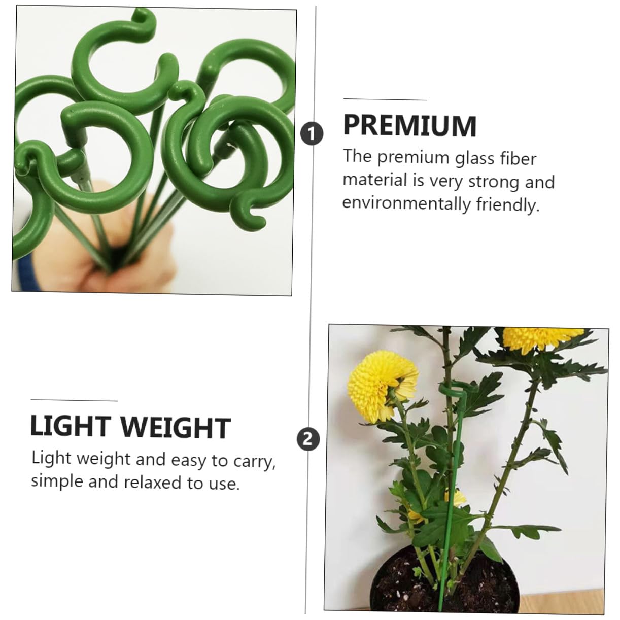 BESPORTBLE 60pièces Supports De Plantes Lot de Tuteurs pour Plantes Pot Piquets Résistant Aux Intempéries pour Fleurs Et Succulentes pour Bonsai