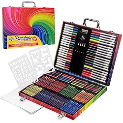 Maletin Pintura Alcampo Maletin Pinturas para Niños Kit Dibujo Completo 148 Pzs con Material Escolar, Ceras de Colores, Lápices de Colores, Rotuladores, Pinturas