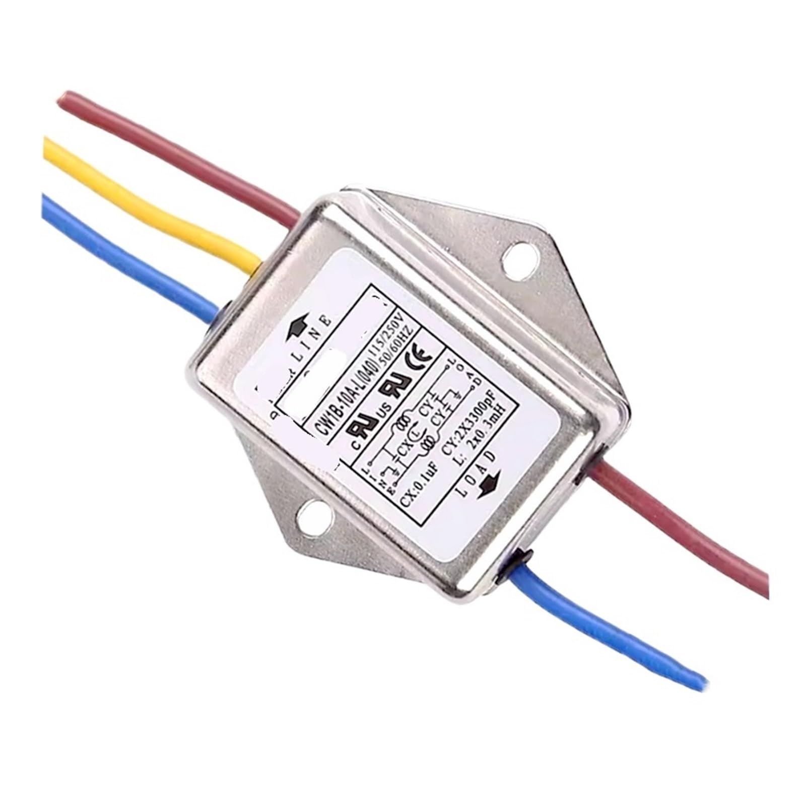 Filtre anti-interférences CW1B-10A-L purificateur audio de ligne secteur AC 220V 3A 6A