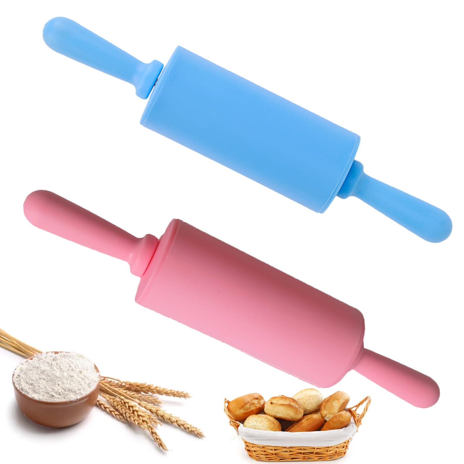 Rouleau à Pâtisserie En Silicone Antiadhésif UCAMP - Avec Tapis De Cuisson 60x40cm - Pour Pizzas, Cookies, Pâtes