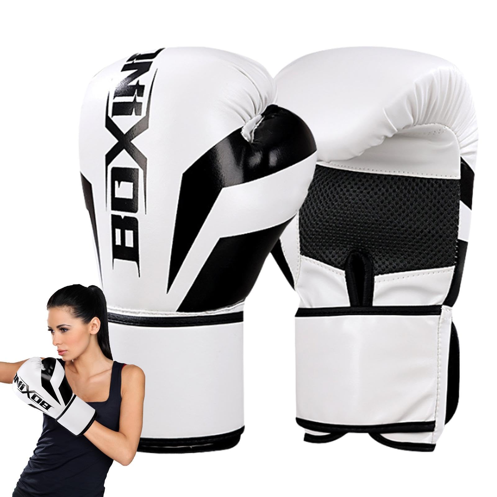Boxhandschuhe für das Training, professionelle Boxhandschuhe, Profi-Training, Sparring-Handschuhe, Leder, verstellbare Riemen für schweres Boxen, belüftete Handfläche