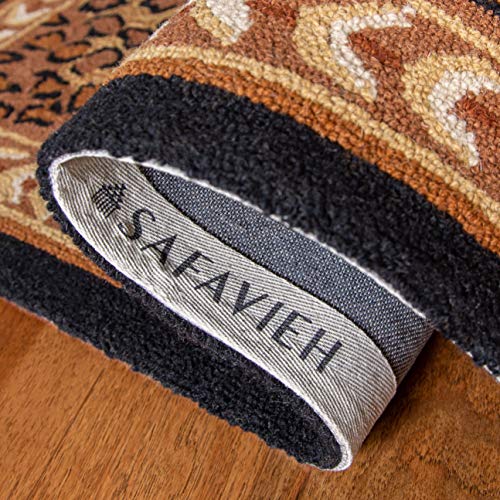 Tapete decorativo SAFAVIEH Chelsea 2'6 x 6' negro y marrón miniatura 5