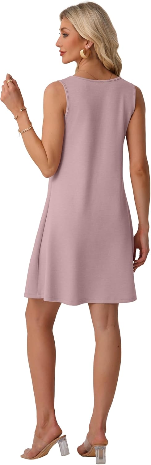 Lepunuo Summer Dresses for Women Casual V Neck Sleeveless Tank Dresses Beach Vacation Sundresses - Image 5