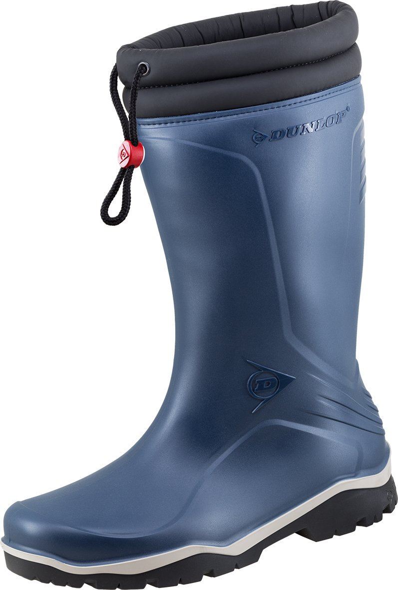 DUNLOP Blizzard Fur Lining – Botas de invierno unisex de PVC – Impermeables, aisladas y cálidas, ideales para invierno, lluvia y nieva – Azul/Negro – Tallas 38