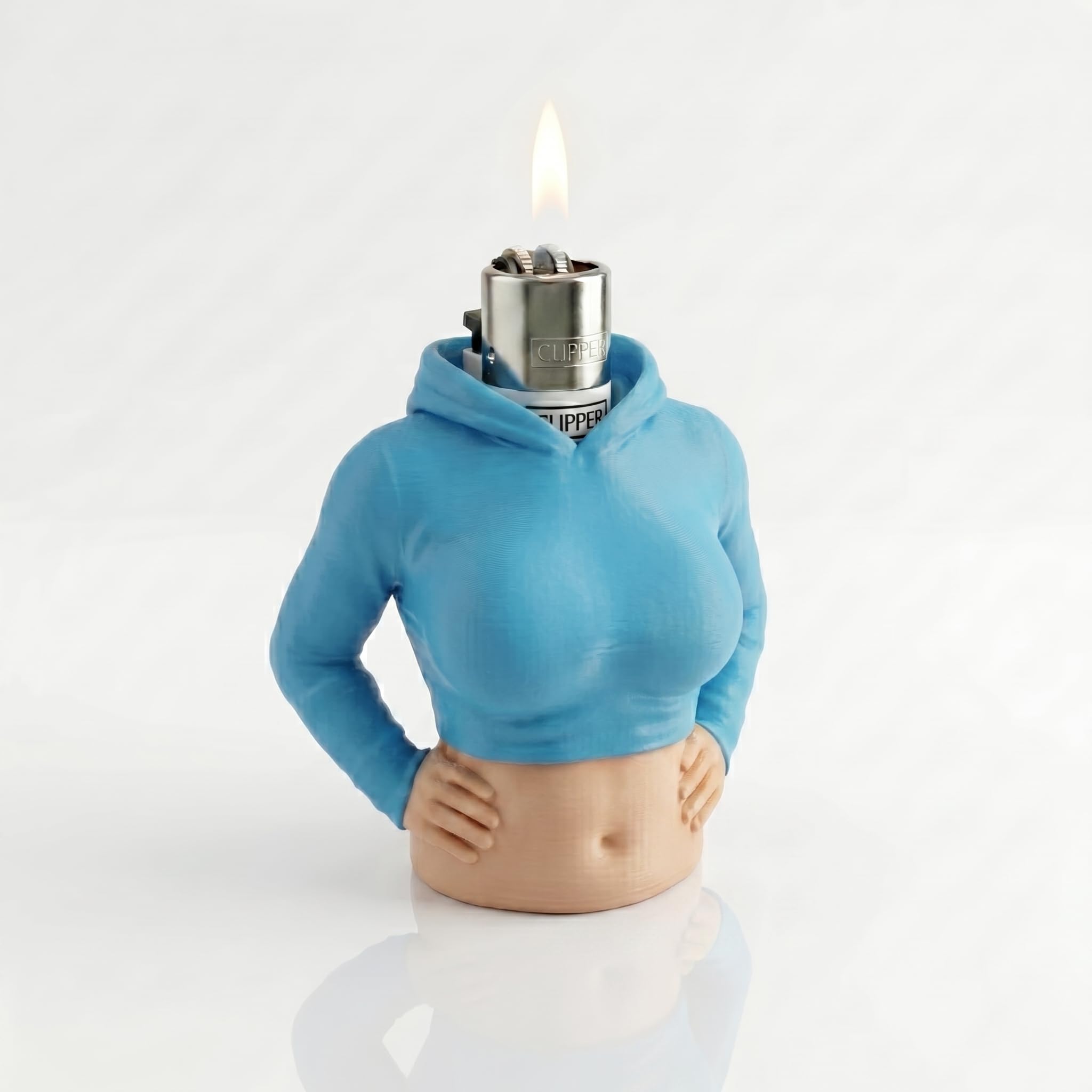 Sexy Lighter by VIKSON INTERNATIONAL Novelty Blue Crop Top Hoodie Lighter Sleeve, Funny Trendy Case Cover Engineered for Clipper CP-11 & CP-12 Lighters, Cute Fashion Accessory & Holder-image-37