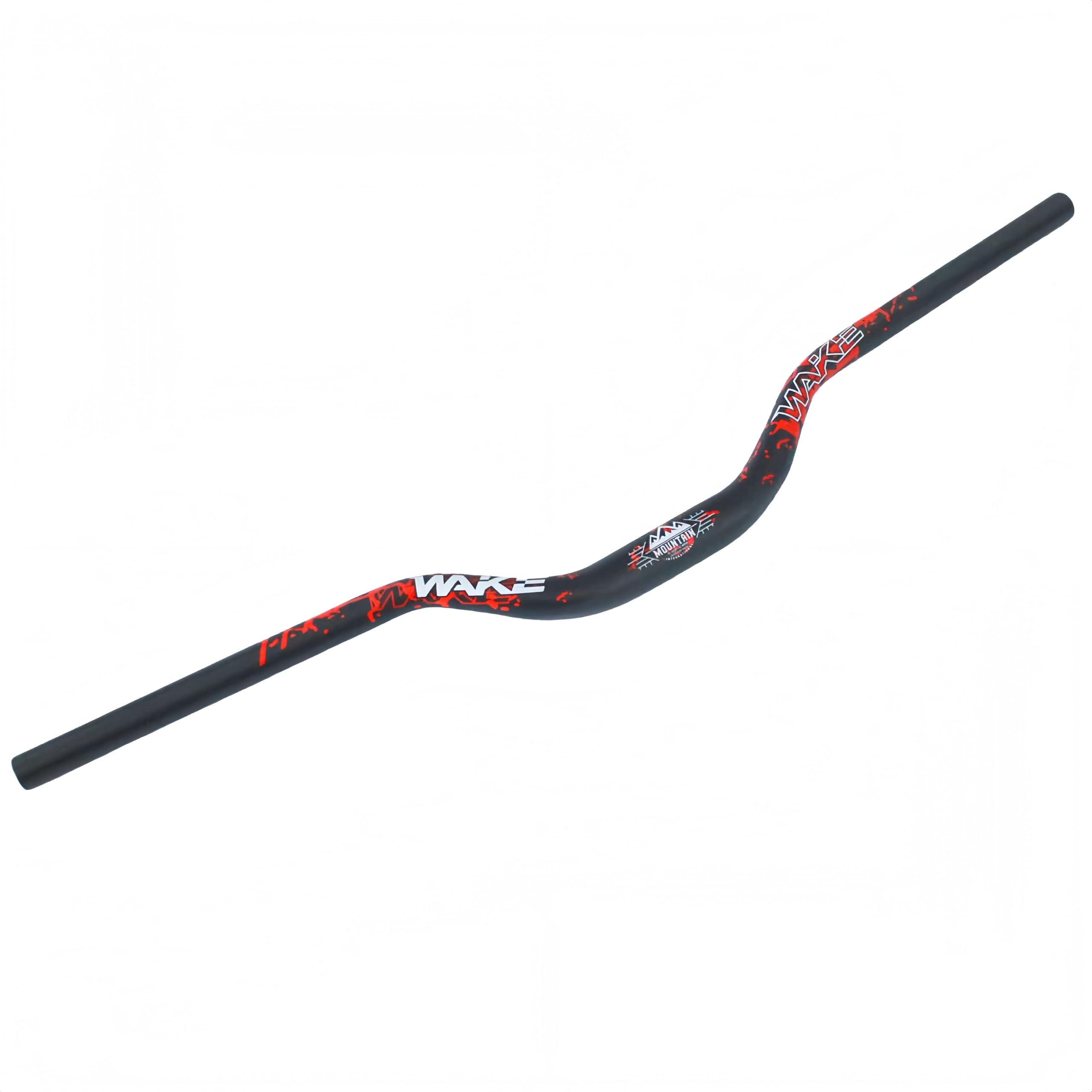 TRKIMAL φ31,8mm Długa kierownica do roweru MTB, 780mm, 55mm Riser Bar, do zjazdu, wyścigów off-road, MTB, BMX (Czarny+Czerwony)