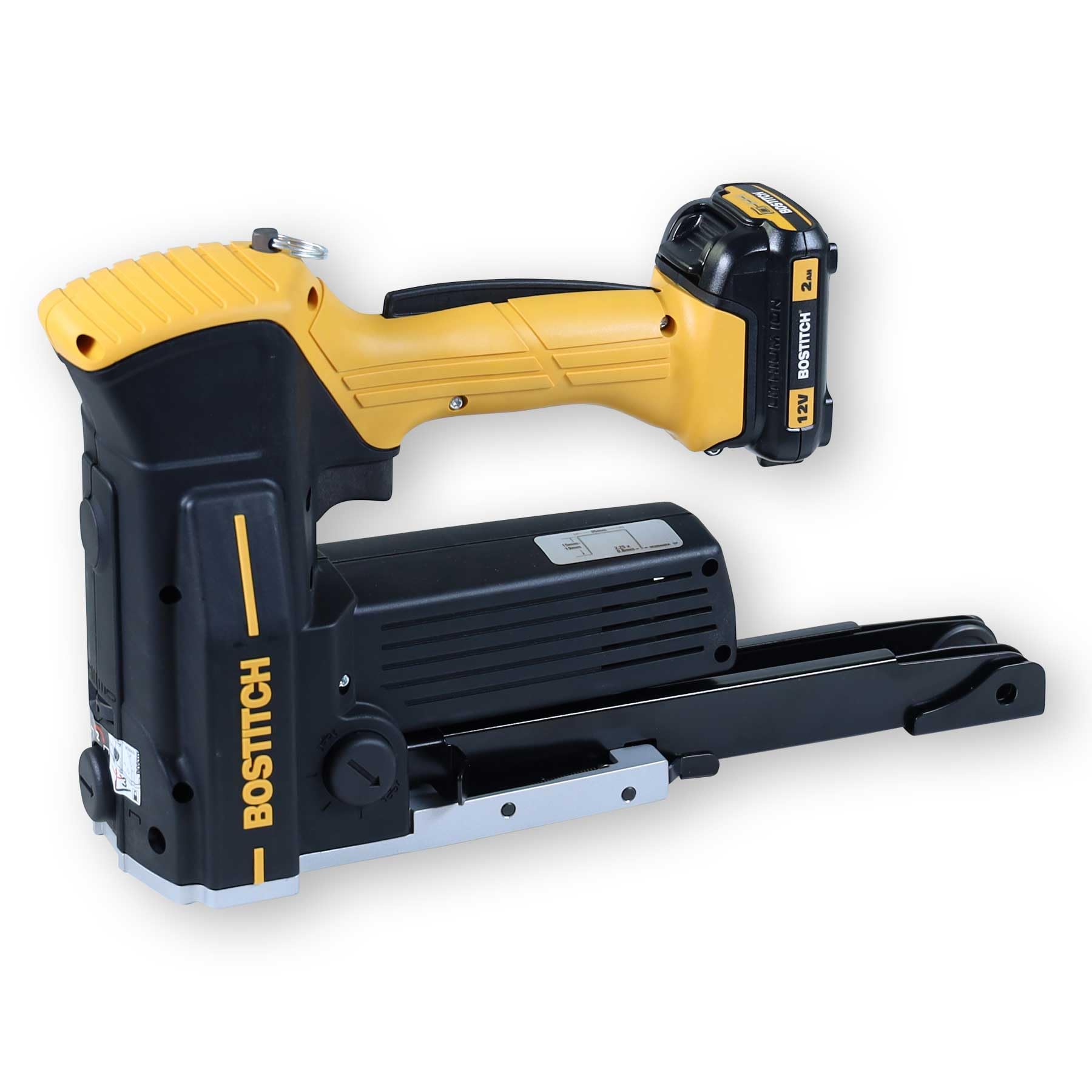 Bostitch Akku Kartonhefter DSA-3519-E | Zwei Akkus | Kartonverschlusshefter inkl. 10.000 Klammern 35 x 18 mm | Zuverlässig und einfache Bedienung des Hefters