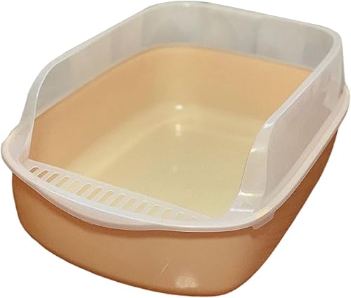 Miniatura 7 de KLKCMS Bandeja de arena para gatos y mascotas, portátil, grande, de alta cara, caja de arena para conejos, animales pequeños, gatos de interior,