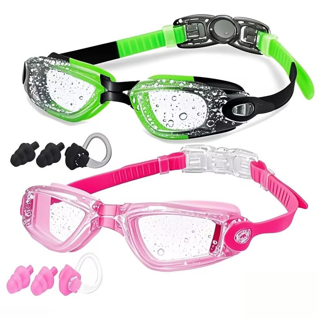 faliring Kids Swimming Goggles 2 Packs Swim Goggles for Kids, Children, Boys, Girls, and Teens Age 3-16, Glasses Water Sports Swimming Goggles Gifts for Girls Boys