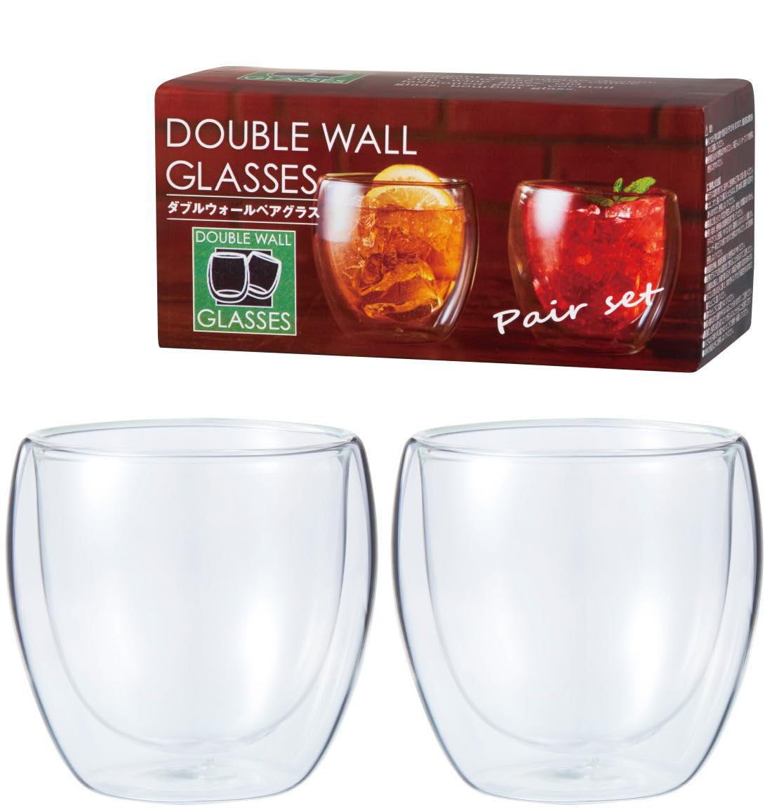 Amazon | 耐熱 ダブルウォール グラス ペアグラス 230ml 2個セット 二 