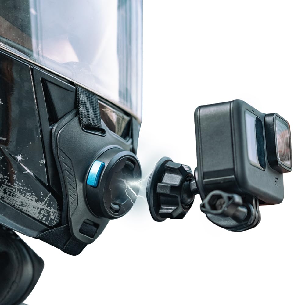 Soporte magnético para correa de barbilla de casco de motocicleta de liberación rápida para GoPro, soporte magnético para casco de motocicleta compatible con GoPro Hero 13, 12, 11, 10, 9, 8, 7