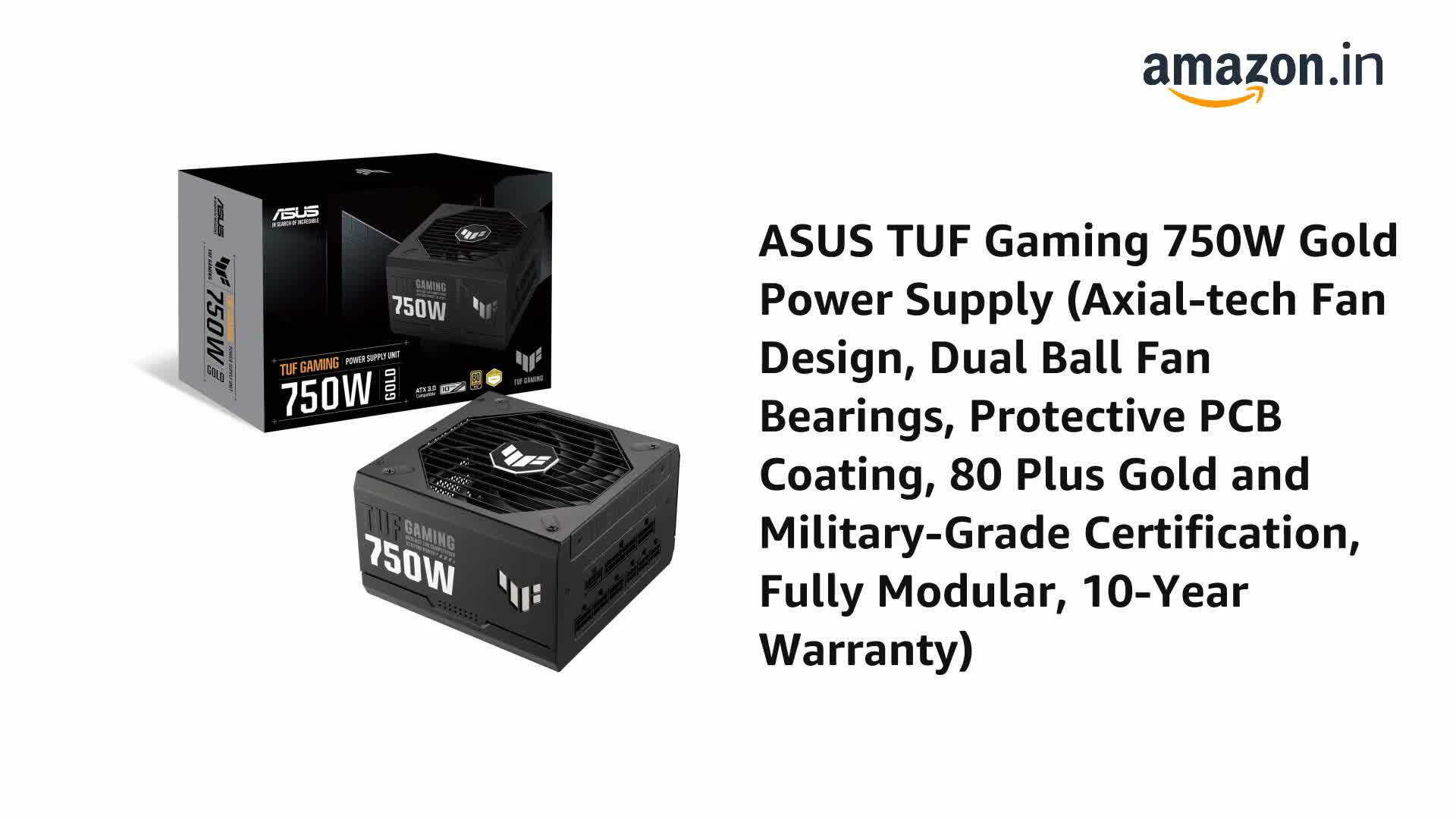 Amazon.in: Buy ASUS TUF Gaming 750W Gold Power Supply (Axial-tech