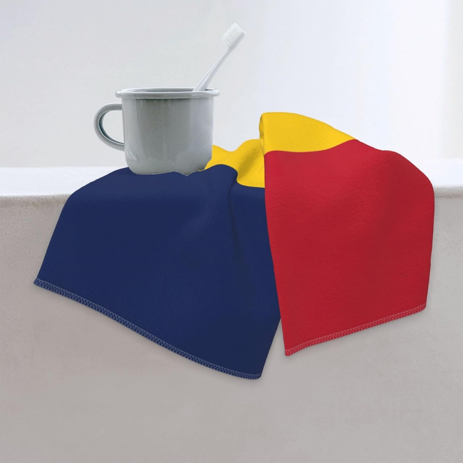 Flag of Chad Print Hand Towels for Kitchen, Decorative Bathroom Towels Decor Farmhouse Cute for Men Women Gifts