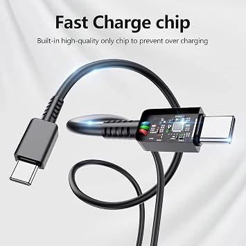 2 Pack-for Samsung Galaxy S23 S22, S21, Note 20 Fast Charging Type C,25w USB C Super Fast Charger Type C Wall Charger Block Android Phone Cable for Samsung Galaxy S20 Plus Ultra 26ft Black