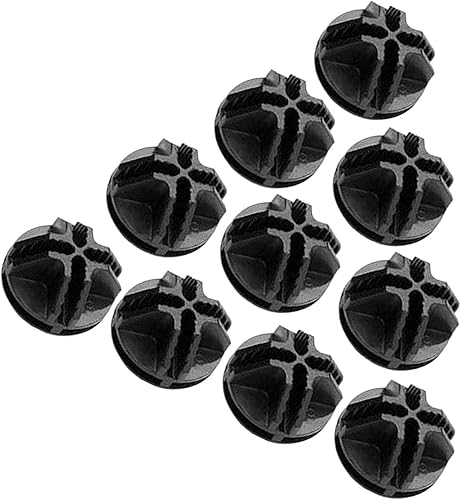 Miniatura 1 de XJS 10 conectores de plástico para armario modular y estante de almacenamiento de cubo de rejilla de alambre, color negro