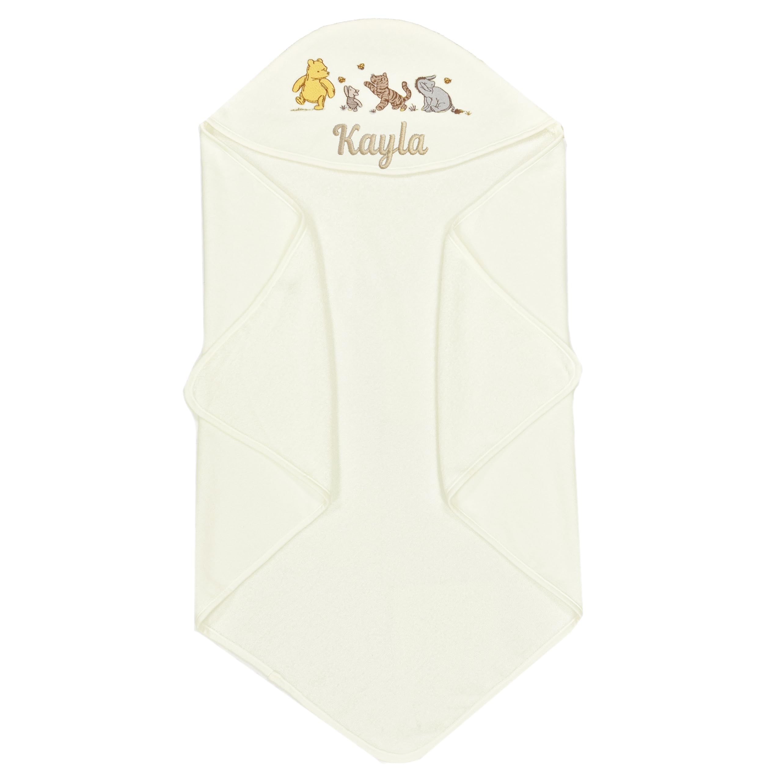Disney Winnie the Pooh Baby Towel Personalised Hooded Piglet Tigger Eeyore (Personalised Winnie the Pooh Towel) — view 4