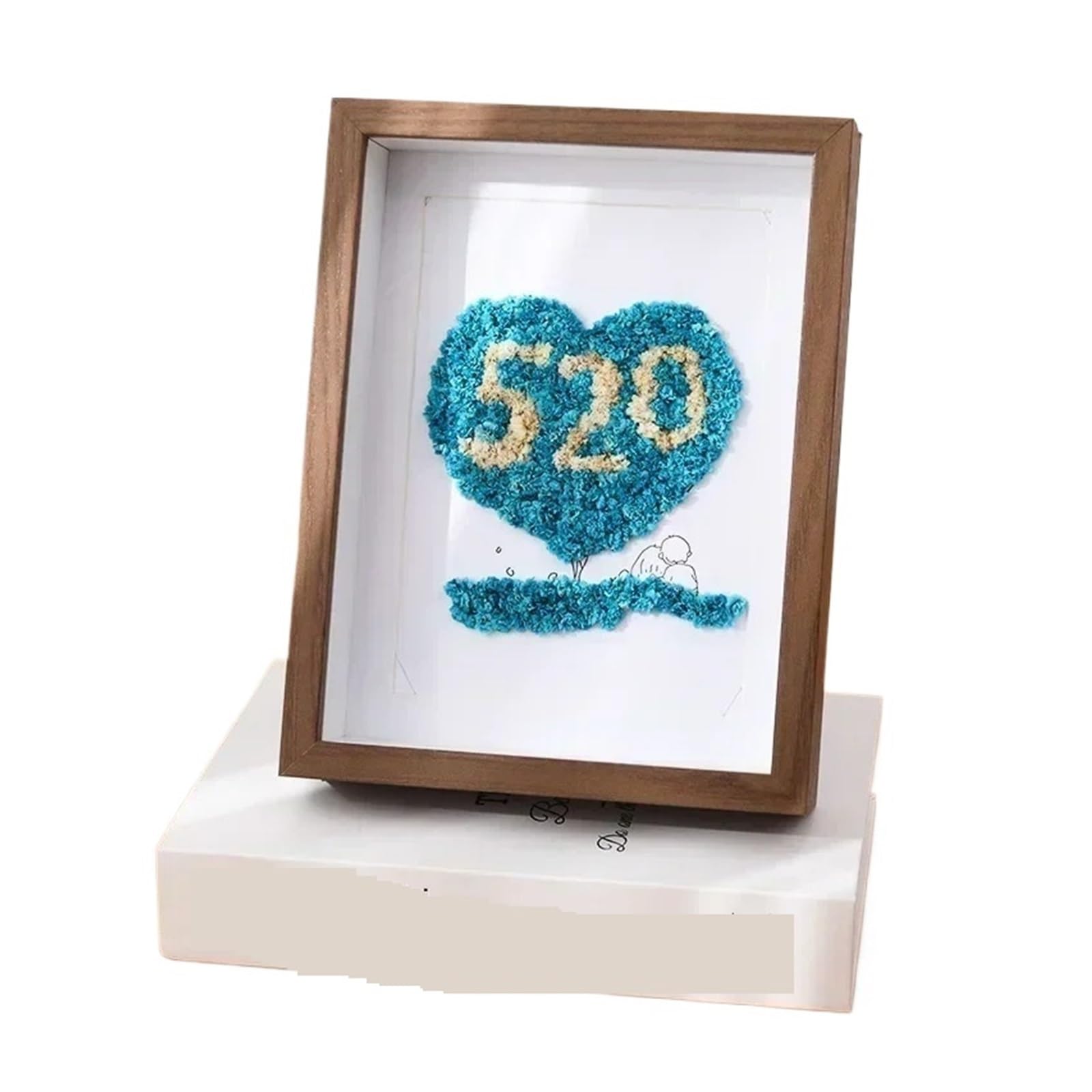 3D Shadow Box Wood Shadow Box Frame Deep 3d Photo Depth 3cm Specimens Holder for Dried Flower Picture Shell DIY Home Decor(Walnut,10inch (25x25cm))