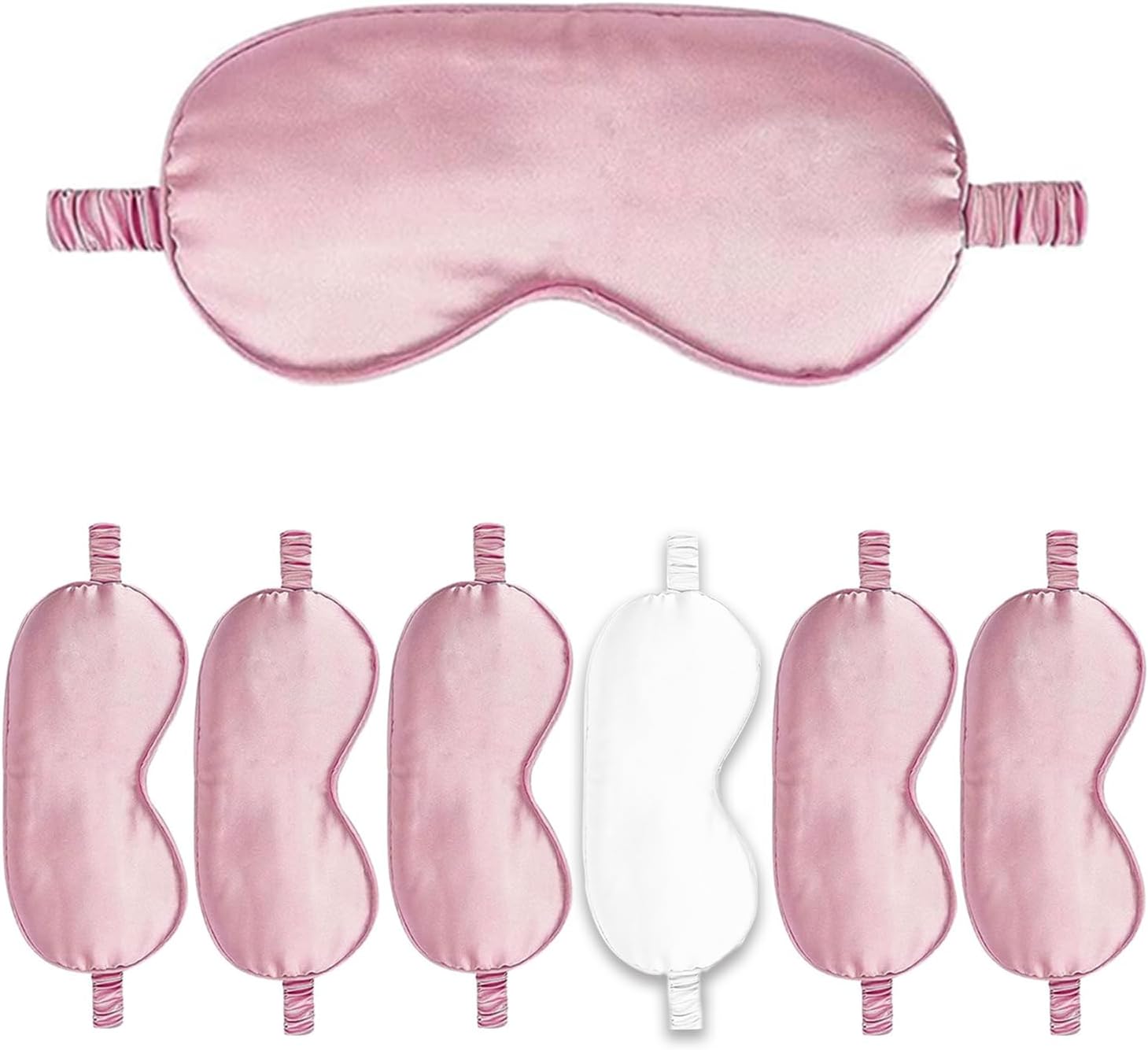 7PACK Satin Eye Mask Silk Sleep Masks Silky Blackout Eyes Covers Sleeping Blindfold Eyeshade Wedding Bridal Gift Travel Naps